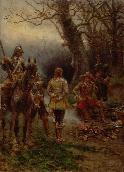 Oliver Cromwell Questioning a Prisoner, 1895 by Ernest Crofts